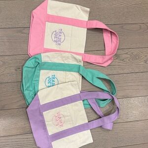 Trader Joe’s Tote Bags - Pink, Green, and Purple